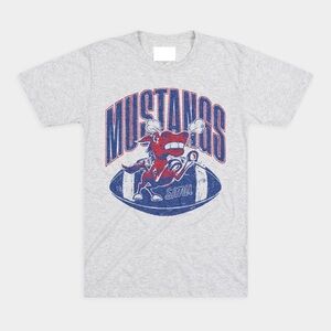 SMU Mustangs Football Retro Angry Mustang Tee